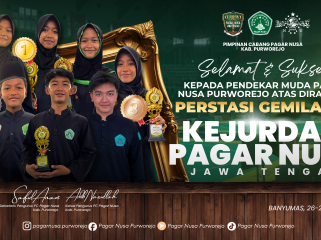 Pamflet Ucapan Selamat dari PC Pagar Nusa Purworejo.