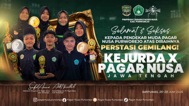 
					Pamflet Ucapan Selamat dari PC Pagar Nusa Purworejo.
