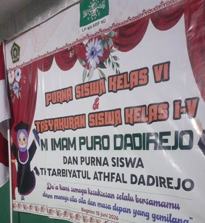 
					MI Imam Puro Dadirejo dan TK Tarbiyatul Athfal Lepas Puluhan Siswa Tahun Ajaran 2025/2026