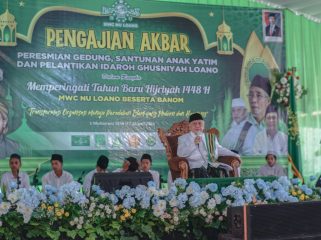 Tausiyah KH Achmad Chalwani saat peresmian gedung MWCNU Loano di Desa Maron, Kecamatan Loano, Kabupaten Purworejo, Selasa (16/6/2026).