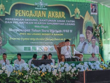 Tausiyah KH Achmad Chalwani saat peresmian gedung MWCNU Loano di Desa Maron, Kecamatan Loano, Kabupaten Purworejo, Selasa (16/6/2026).